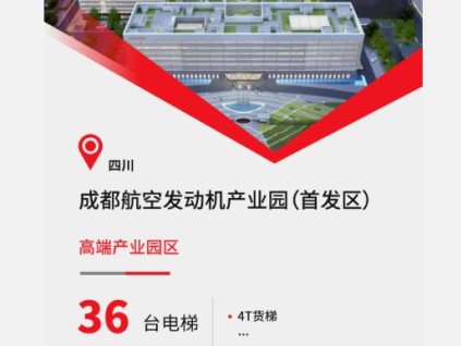 成都高端園區(qū)+36臺(tái)康力電梯！